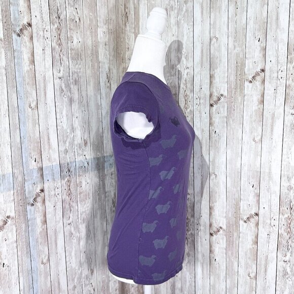 Lost Short Sleeve Graphic Tee | Purple | Crew Neck | Small | Novelty | Y2K - Picture 3 of 12